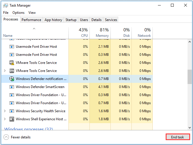 select the program and click End task