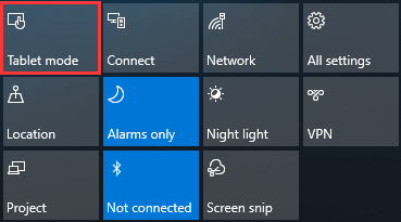 tablet mode