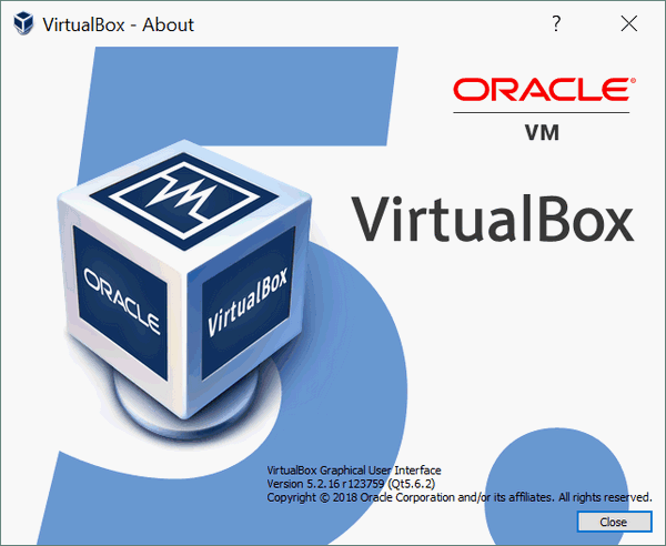 Oracle VM VirtualBox Manager