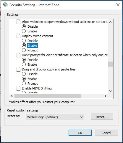 display mixed content