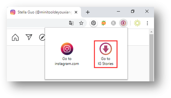 click Go to IG Stories