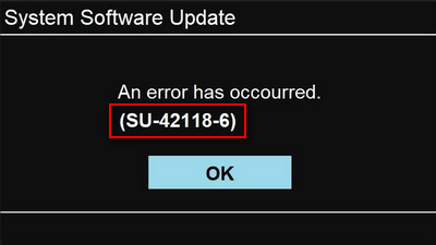 System Software Update error
