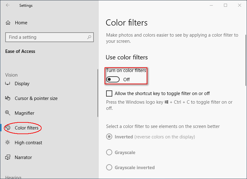 Color filters