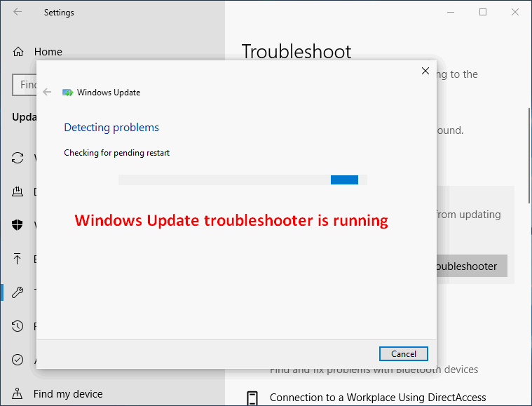 Windows Update troubleshooter