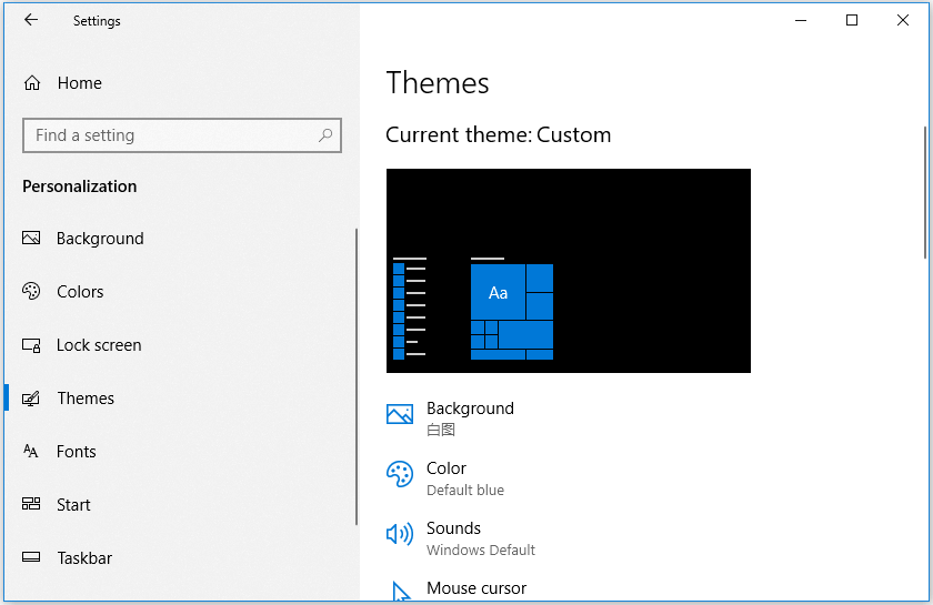 change theme Windows 10