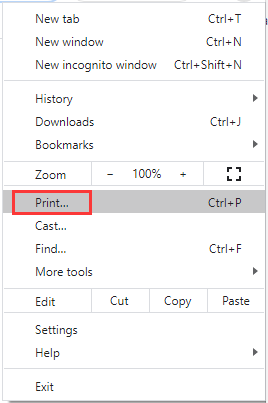 print file in Chrome