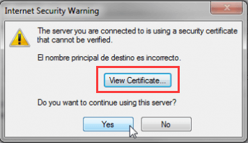 click View Certificate