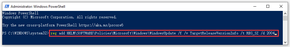 Windows PowerShell command
