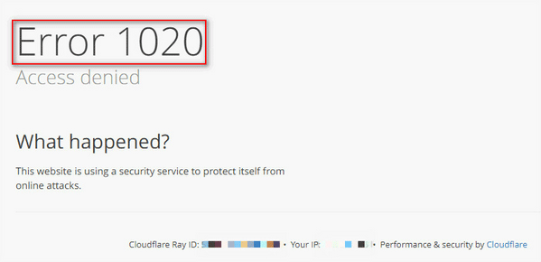 How To Fix Error 1020: Access Denied By Cloudflare - MiniTool