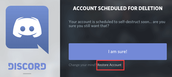 recover Discord account