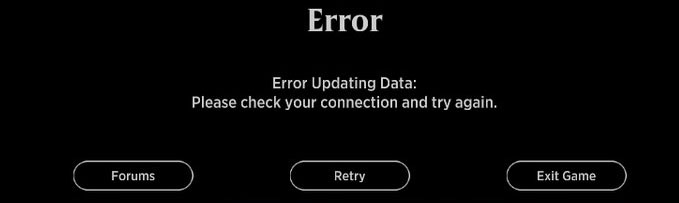 MTG Arena error updating data