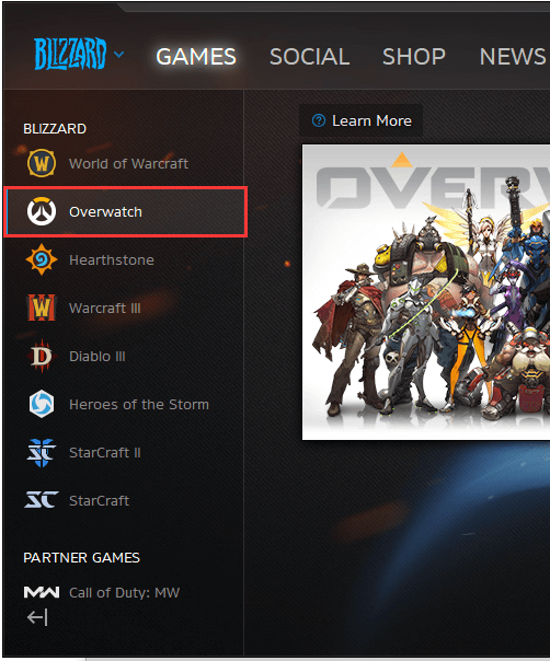 choose Overwatch