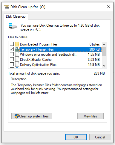 disk clean-up