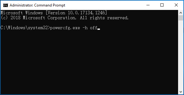 delete hiberfil.sys command