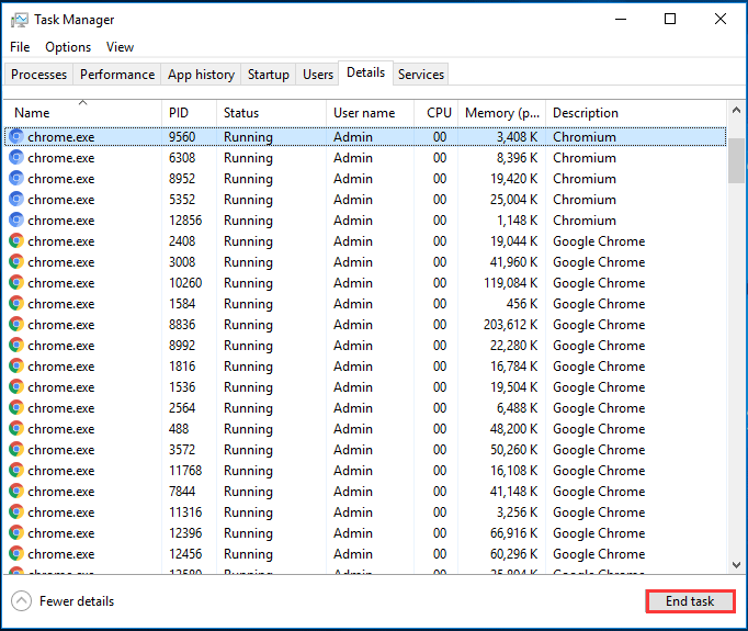 disable Chromium processes
