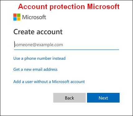 account protection Microsoft
