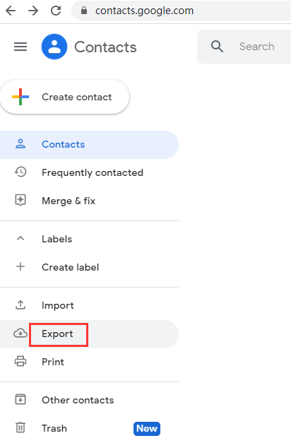 back up Google contacts