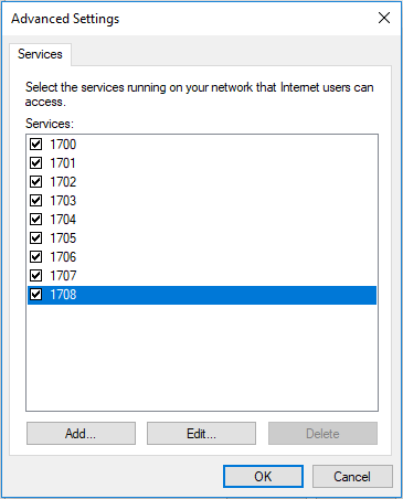 select all the services running on your network