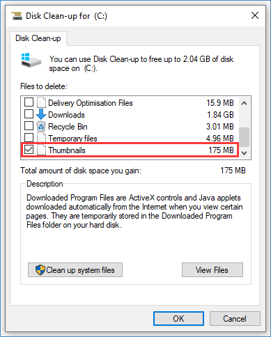 make sure Thumbnails is selected