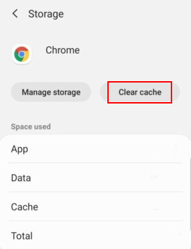 Clear cache
