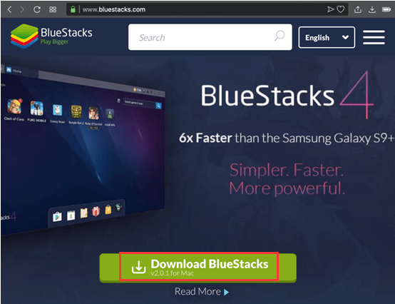 click download bluestacks