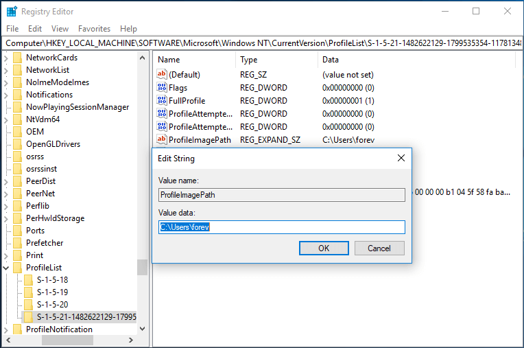 change profileimagepath value