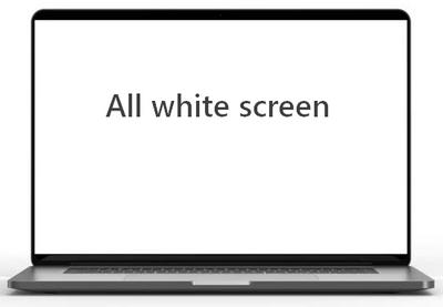 all white screen