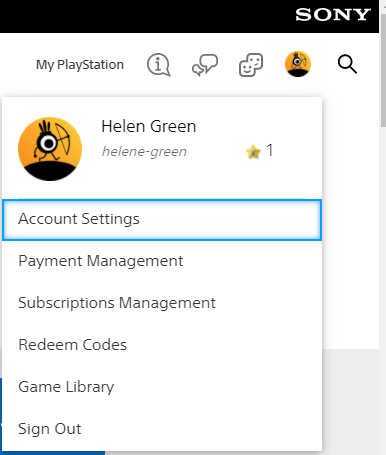 Select Account Settings 
