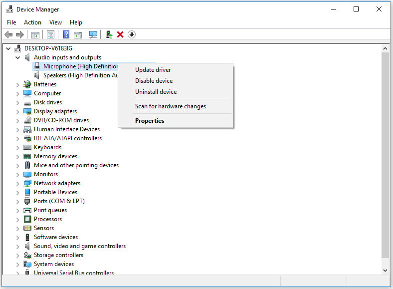 update microphone driver