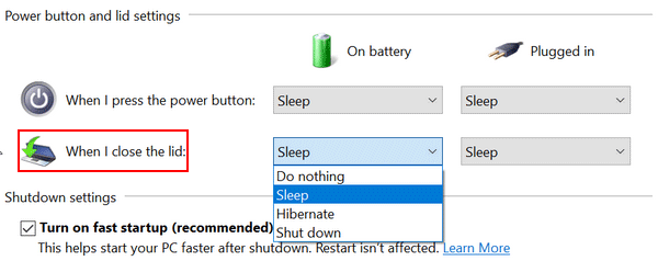 When I close the lid
