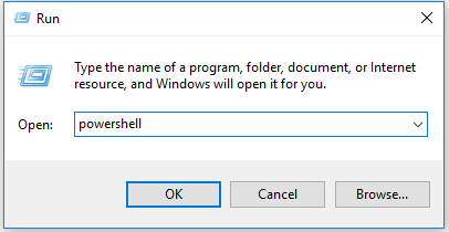 run PowerShell via Run