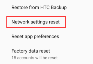 network settings reset