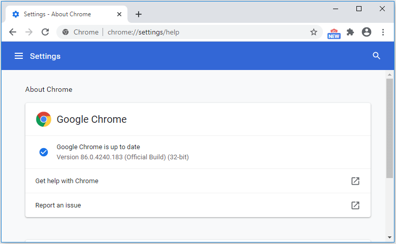 how to revert Google Chrome update