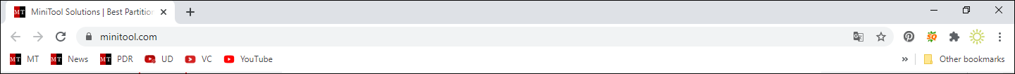 Chrome toolbar