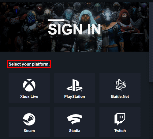 Select your platform