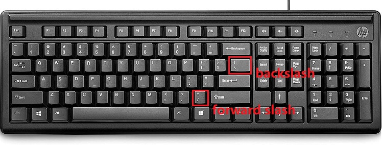 Backslash vs Forward Slash Keyboard