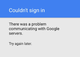 Couldn't sign in