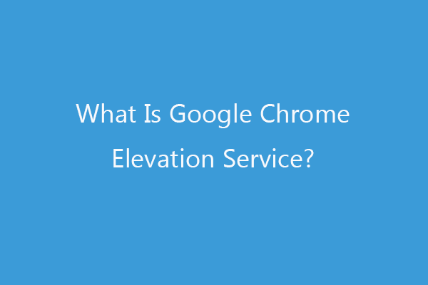 Google Chrome Elevation Service