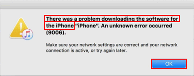 iTunes error 9006