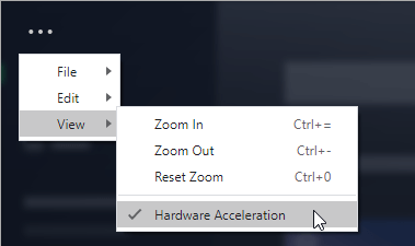 Spotify Hardware Acceleration Under View