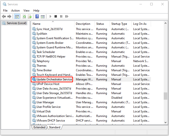 Update Orchestrator Service