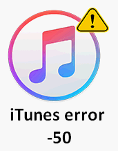 iTunes error -50