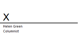 Microsoft Office Signature Line