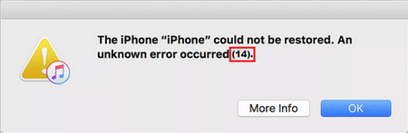 iTunes error 14