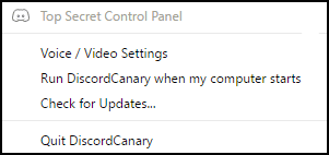 Top Secret Control Panel 