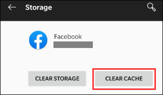 tap CLEAR CACHE