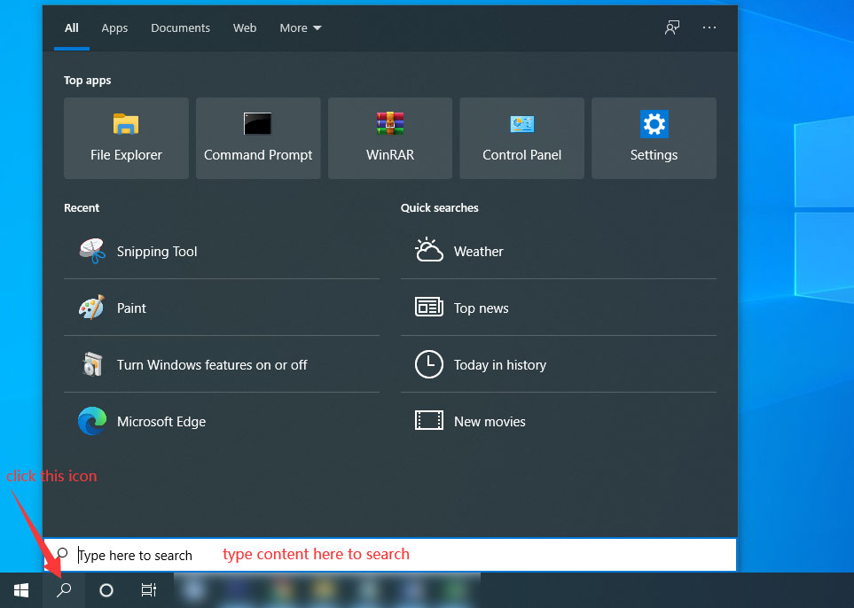 Windows search bar icon