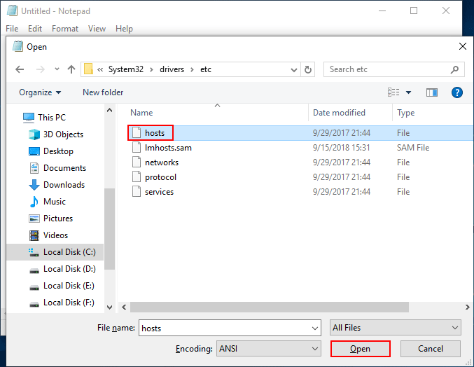 Remove nameservers from hosts file blacklist