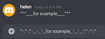 Discord Avoid Text Formatting