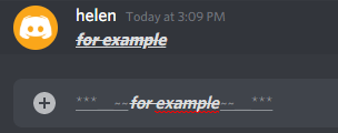 Discord Bold Italics Underline Strikethrough